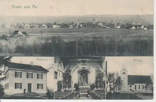 Au Pfarrhof Kirche Innen/Außen Panorama gl1913 81.682