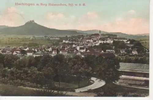 Hechingen Panorama mit Burg gl1907 83.183