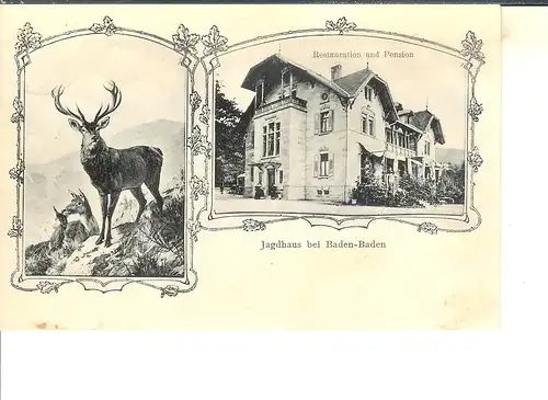 Jagdhaus bei Baden-Baden Gasthaus gl1908 a3427