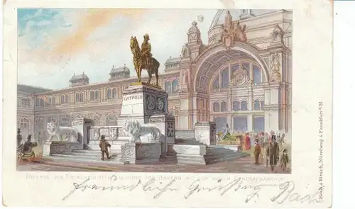 Bayern Prinzreg.Luitpold Centralbhf.Litho gl1901 20.304