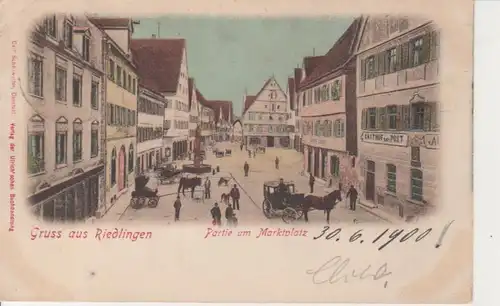 Riedlingen Partie am Marktplatz Gasthof gl1900 81.358