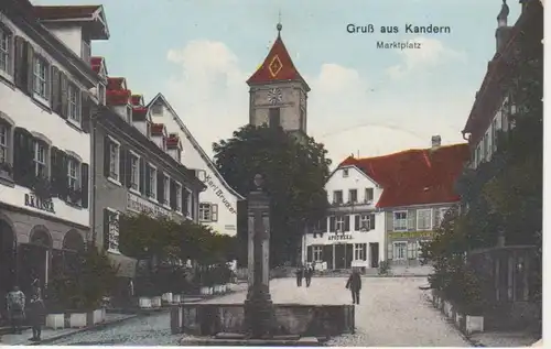 Kandern Marktplatz gl1921 81.870