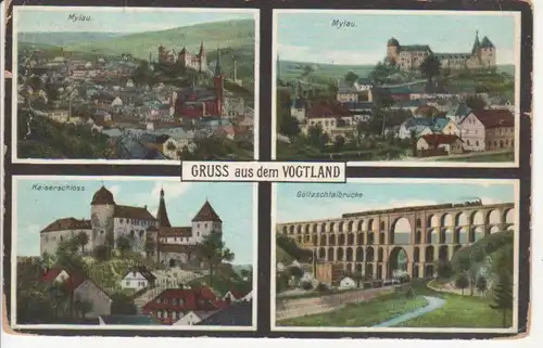 Vogtland Mehrbildkarte bahnpglca.1910 79.920