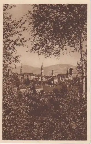 Zittau Panorama mit Gebirge gl1935 84.420