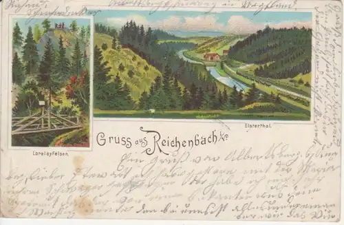 Reichenbach Loreleyfelsen Elsterthal gl1901 79.924