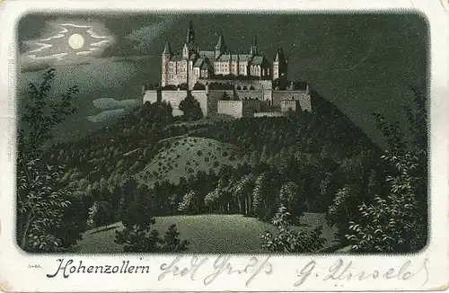 Burg Hohenzollern bei Nacht gl1898 102.048