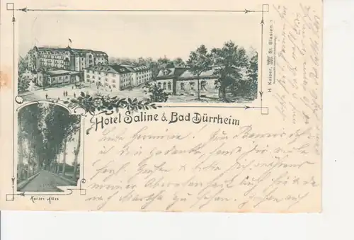 Bad Dürrheim Litho Hotel Saline Panorama gl1901 81.186