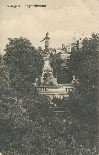 Stuttgart Eugensbrunnen feldpgl1915 103.065