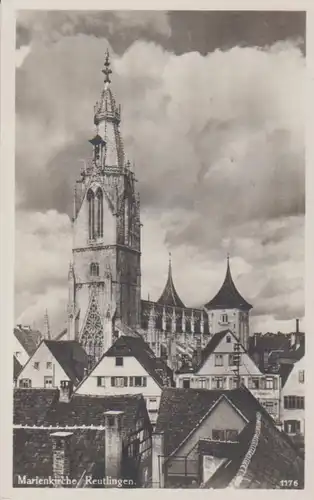 Reutlingen Marienkirche Häuserpanorama gl1933 83.428