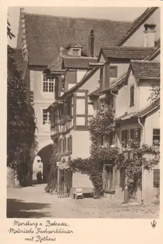 Meersburg Fachwerkhäuser mit Rathaus gl1938 82.019