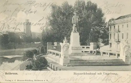 Bismarckdenkmal mit Umgebung Heilbronn gl1904 105.039