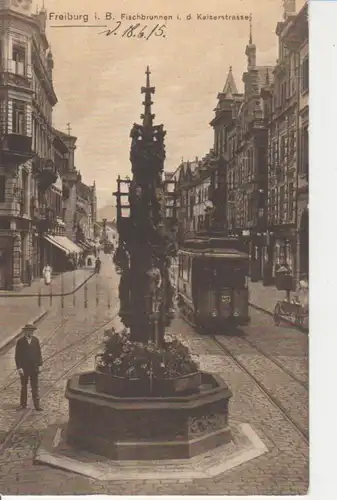 Freiburg Fischbrunnen Kaiserstraße gl1915 82.924