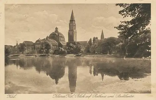 Kiel Rathaus und Stadttheater gl1926 118.716