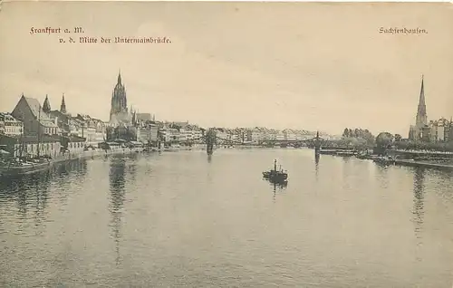 Frankfurt a.M. Blick von der Mainbrücke ngl 132.018