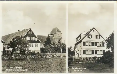 Langenbrand Erholungsheim Haus Eder gl1936 a1937