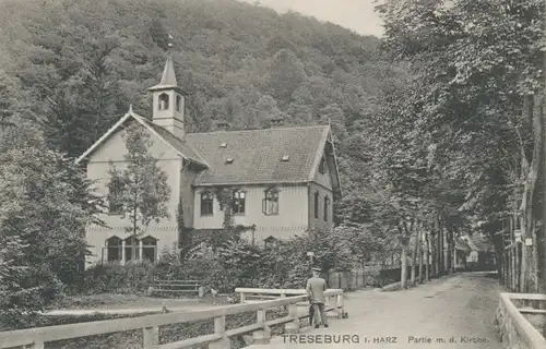 Treseburg Partie mit der Kirche ngl 103.631