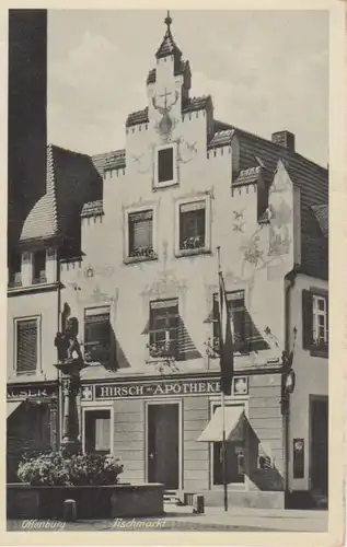 Offenburg Fischmarkt Hirsch-Apotheke gl1941 83.094