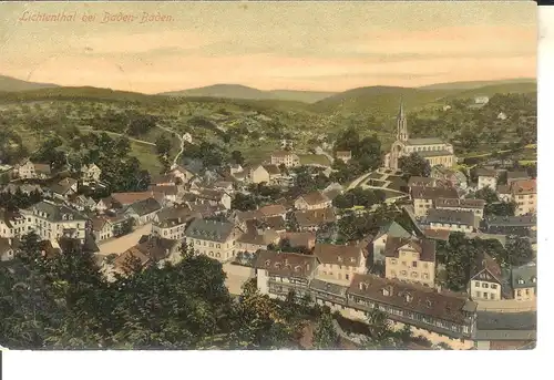 Lichtenthal bei Baden-Baden Stadtpanorama gl1906 a2150