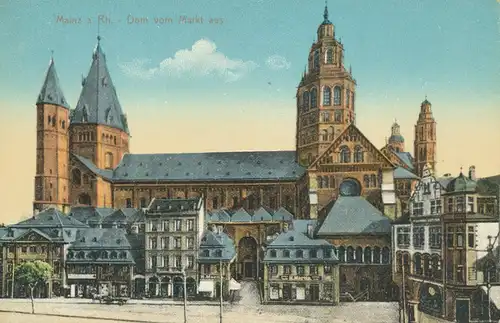 Mainz am Rhein Dom vom Markt aus gesehen ngl 103.311