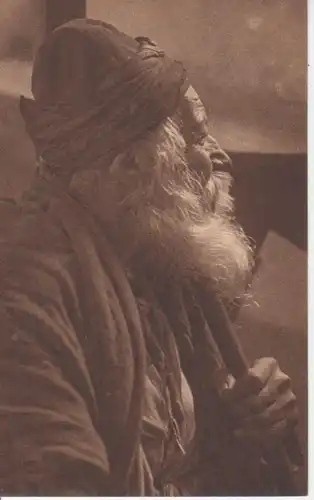 Porträt Alter Mann mit Stock ngl 81.911