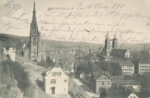 Esslingen a.N. Teilansicht gl1910 103.346