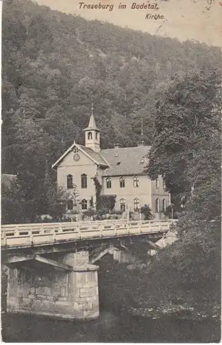 Treseburg im Bodetal Kirche gl1912 21.306