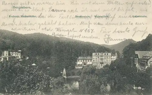 Bergzabern Kurhaus Sanatorium Luisenruhe gl1916 102.782