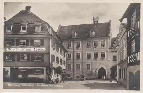 Meersburg Marktplatz mit Rathaus Gasthaus gl1933 82.014