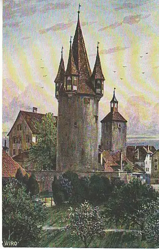 Lindau Bodensee Diebsturm u.Peterskirche ngl C2263