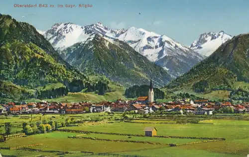 Oberstdorf im bayr. Allgäu Totale feldpgl1916 104.152