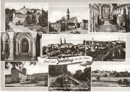 Gruß aus Freising Isar Mehrbildkarte gl1971 21.595