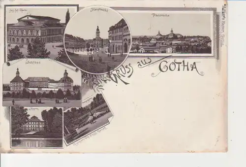 Gotha Litho Theater Hauptmarkt Schloss ngl 89.460