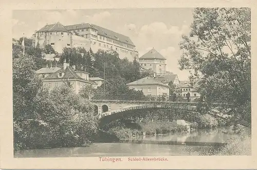 Tübingen a.N. Schloß mit Alleenbrücke ngl 101.754
