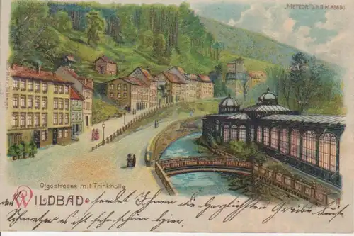 Wildbad Olgastraße mit Trinkhalle gl1900 83.025