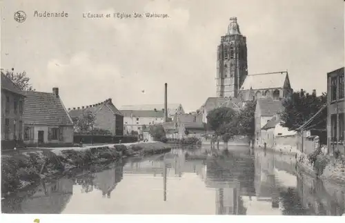 Audenarde L'Escaut l'Eglise Walburge feldpgl1917 20.908