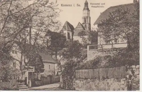 Kamenz Herrental und Hauptkirche gl1922 85.066