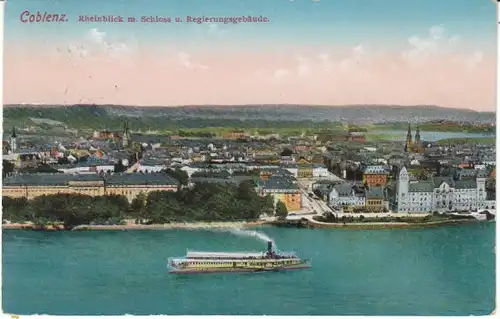 Coblenz Rhein Schloß Regierungsgebäude gl1914 20.758