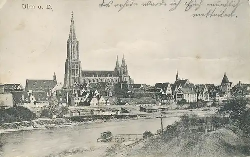 Ulm a.d. Donau Partie an der Donau gl1912 101.630