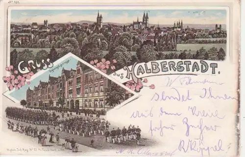 Halberstadt Litho Spiegelstr. Total bahnpgl1897 90.950