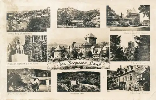 Das Bergische Land Mehrbildkarte gl1954 104.070