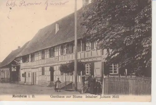 Auenheim i.B. Gasthaus zur Blume feldpgl1915 82.724