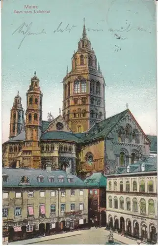 Mainz Der Dom vom Leichhof gl1914 20.796