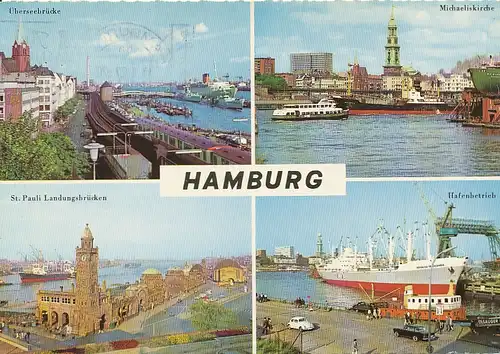 Hamburg Überseebrücke Hafenbetrieb gl1967 115.964