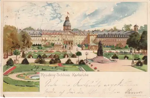 KLEY Karlsruhe Residenz-Schloss gl1899 25.662