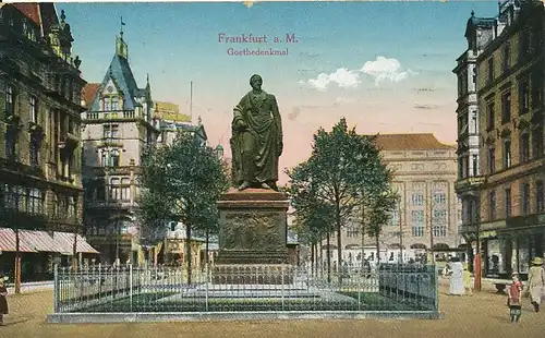 Frankfurt a.M. Goethedenkmal feldpgl1918 131.923