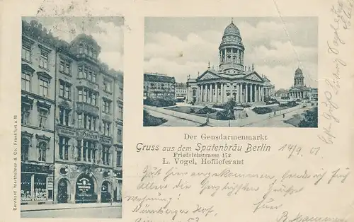 Berlin - Spatenbräu und Gendarmenmarkt gl1901 117.393