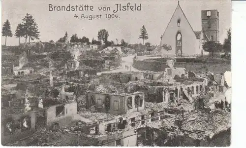 Ilsfeld Württ. Brandstätte v.4.8.1904 gl1904 23.111