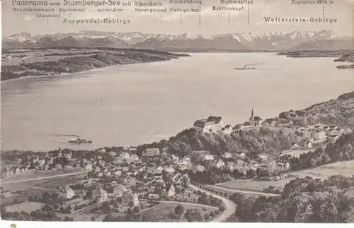 Starnberger See Panorama Alpenkette gl1920 22.478