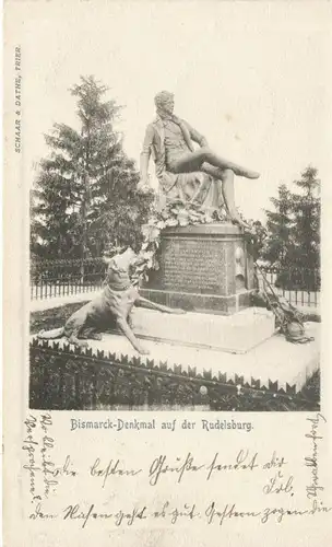 Bismarckdenkmal auf der Rudelsburg gl1901 105.127