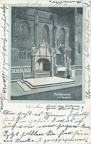 Heilbronn Kirchbrunnen Kilianskirche gl1905 101.996